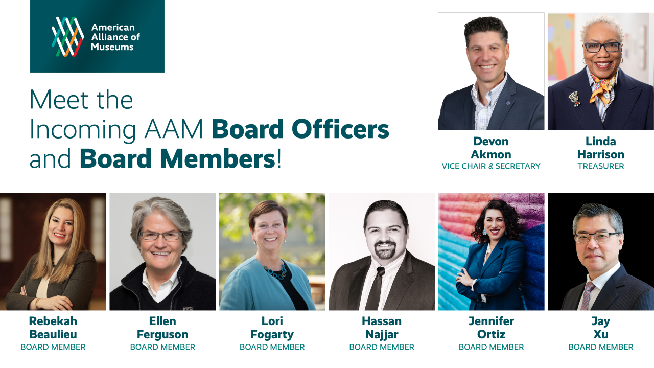 Headshots of a diverse group of incoming board members and board officers whose names are listed in the press release.